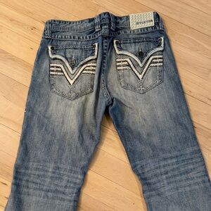 Mens Affliction Cooper Boot Bootcut Denim Jeans-Y2K-Streetwear-33